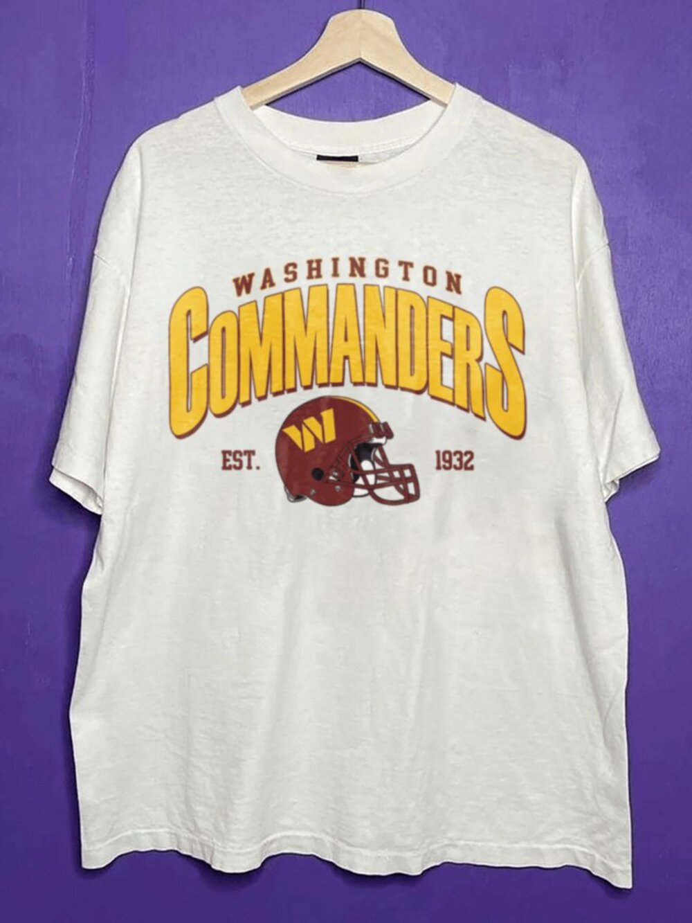 1932 Vintage Washington Commanders Football Logo Shirt, 90s Retro NFL Shirt Tee